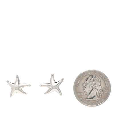 Tiffany Sterling Silver 15mm Elsa Peretti Starfish Earrings 2 of 4