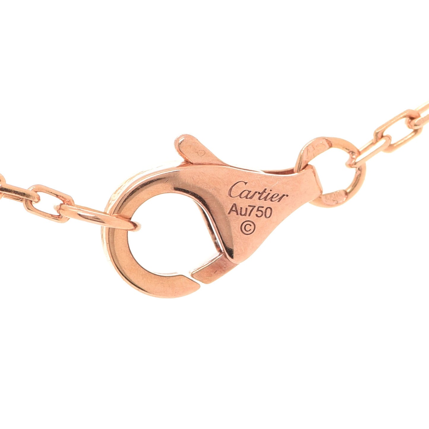 18K Pink White Yellow Gold Diamond Trinity De Cartier Pendant Necklace