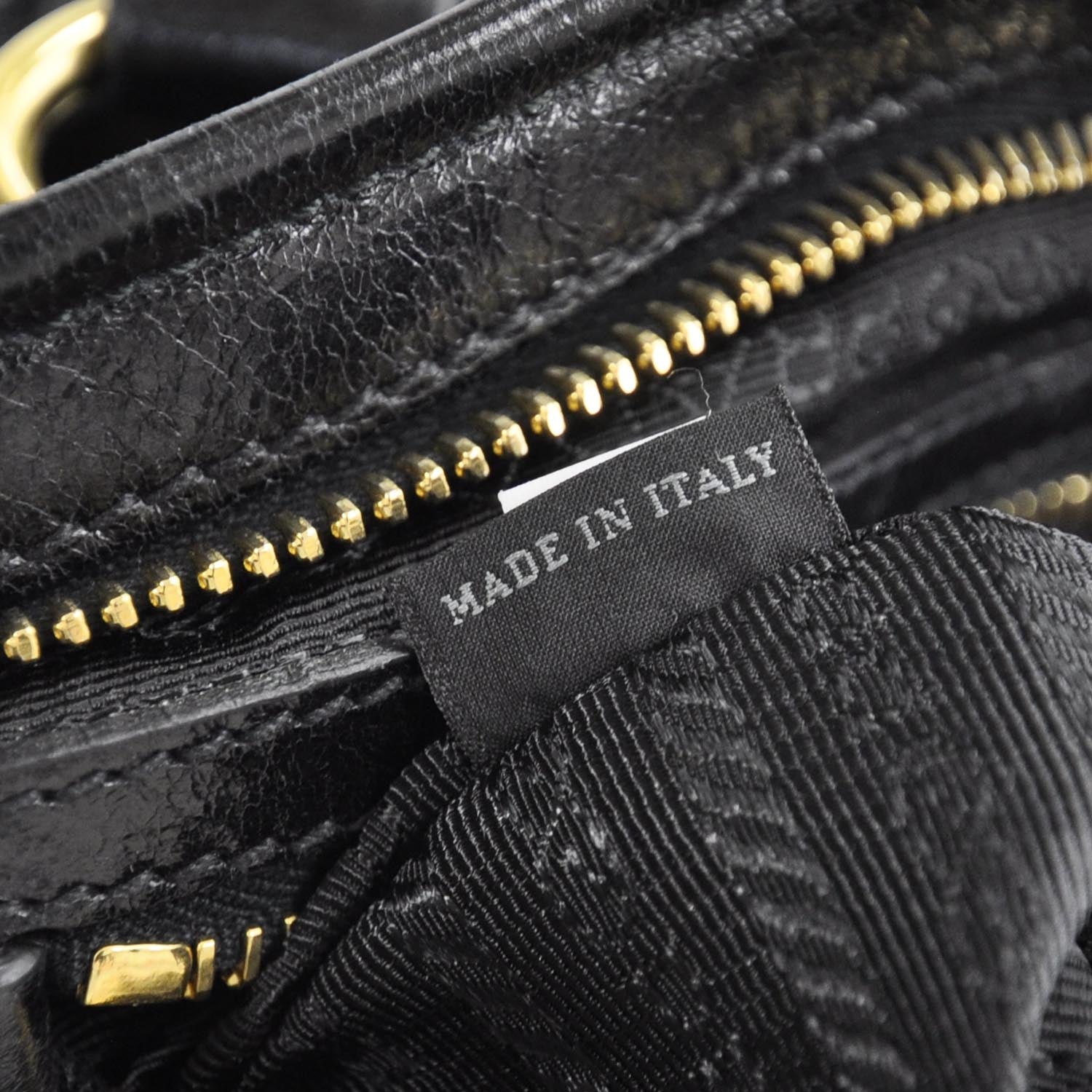 Prada Vitello Shine Tote Nero Black 9 of 10