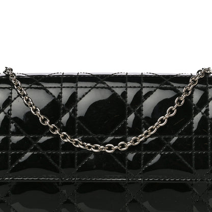 Christian Dior Patent Cannage Lady Dior Rendezvous Wallet On Chain Black 18 of 18