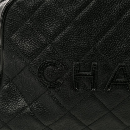 Chanel Caviar Patent Quilted Bowler Black 15 of 23