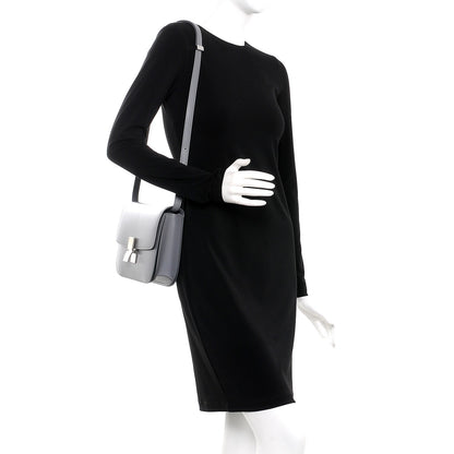Celine Smooth Calfskin Medium Classic Box Flap Bag Storm 2 of 9