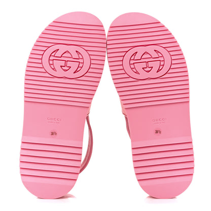 Gucci GG Supreme Monogram Granada Kid Angelina Platform 35mm Slingback Sandals 39.5 Cotton Candy Dark Cotton Candy Wild Rose 6 of 10
