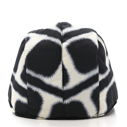 Chanel Fabric Printed Cap Hat Black White 5 of 8