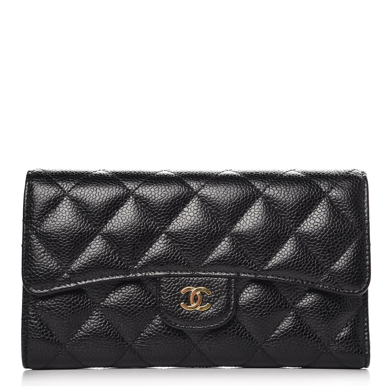 Chanel Caviar Quilted Large Flap Wallet Black 1 of 10