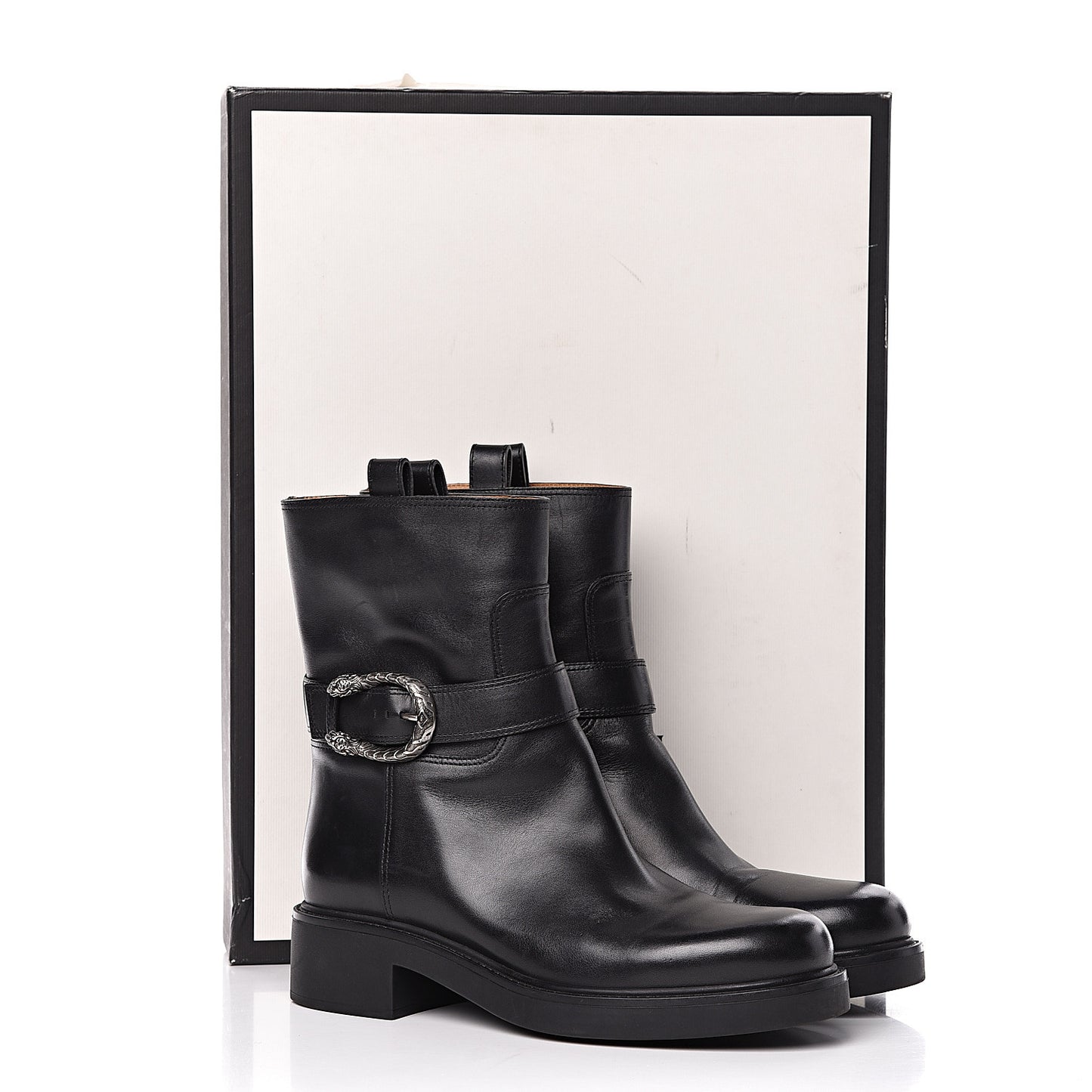 Calfskin Dionysus Lifford Short Boots 38.5 Black