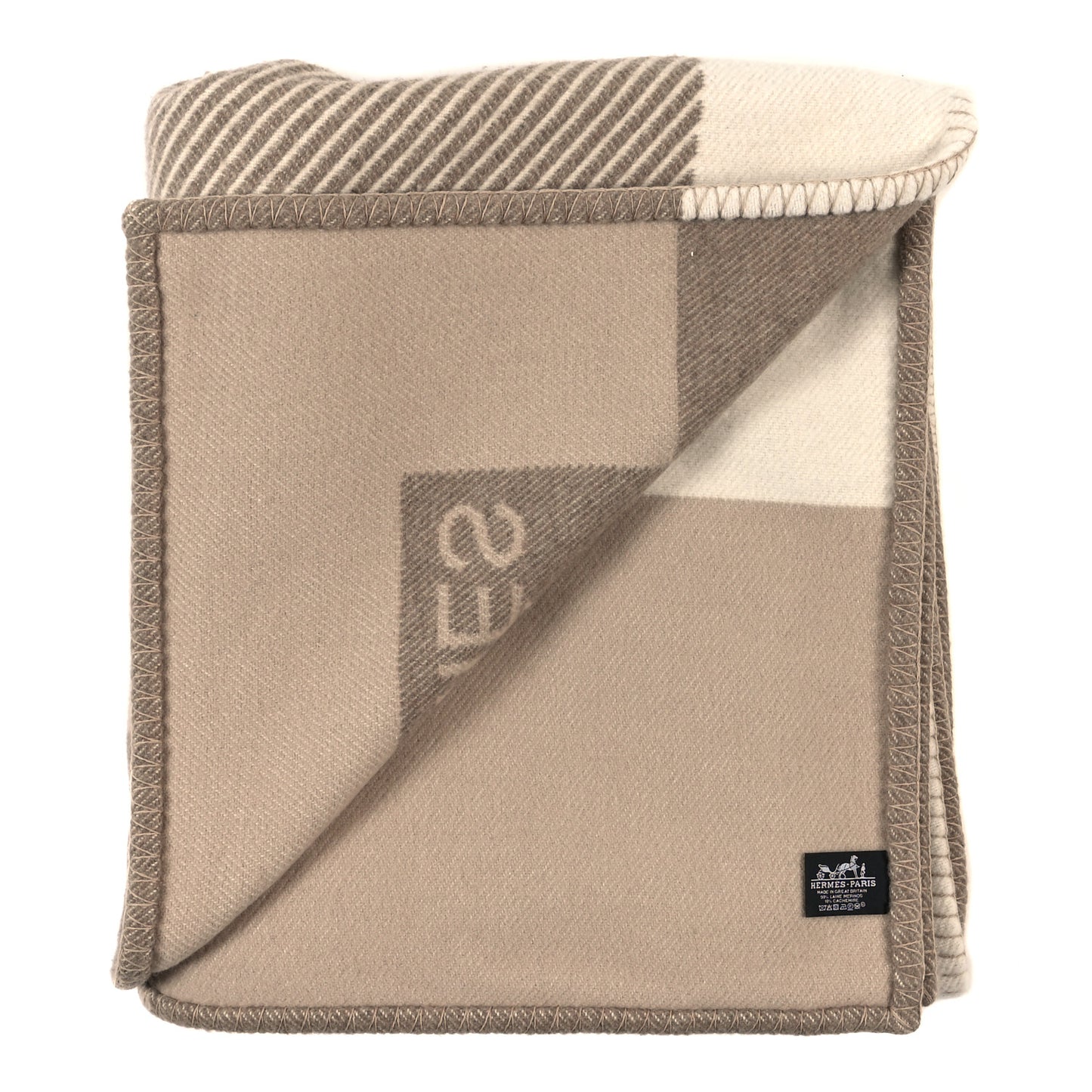 Wool Cashmere H Riviera Blanket Sable