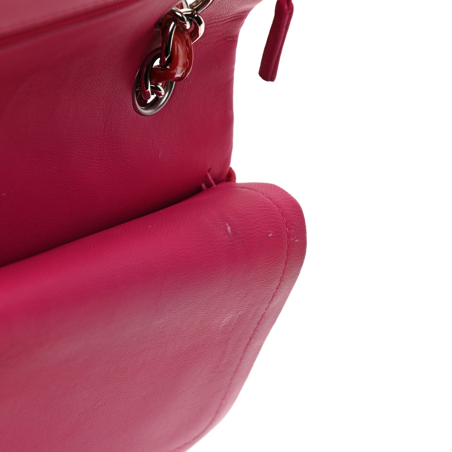 Patent Quilted Jumbo Double Flap Pink