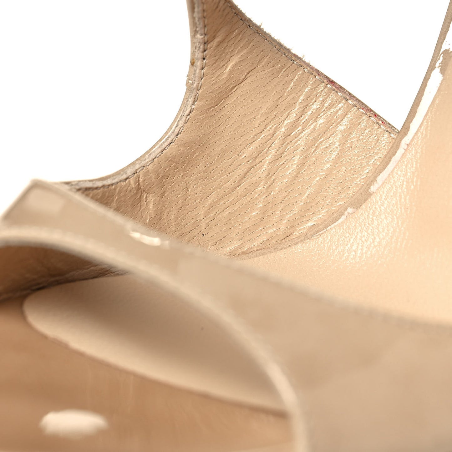 Patent Calfskin Lang Sandals 36 Nude