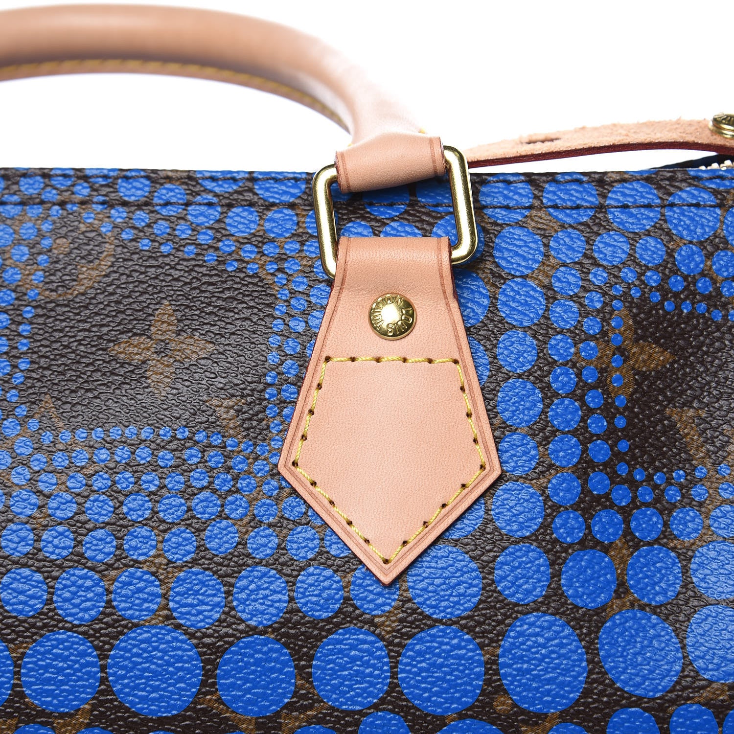 Louis Vuitton Monogram Kusama Town Speedy 30 Blue 11 of 11