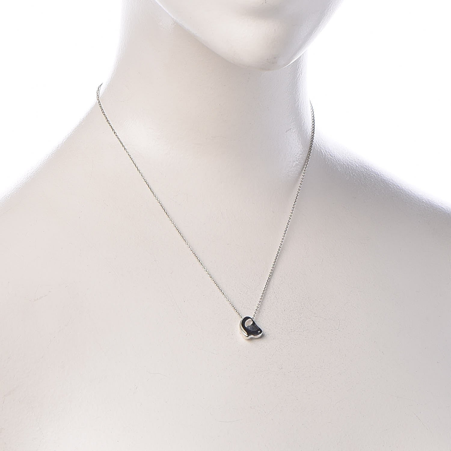Tiffany Sterling Silver Elsa Peretti Full Heart Pendant Necklace 2 of 7