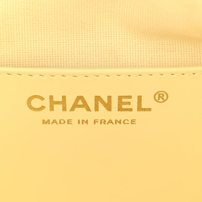 Chanel Lambskin Quilted Hobo Shoulder Bag Light Yellow 6 of 10