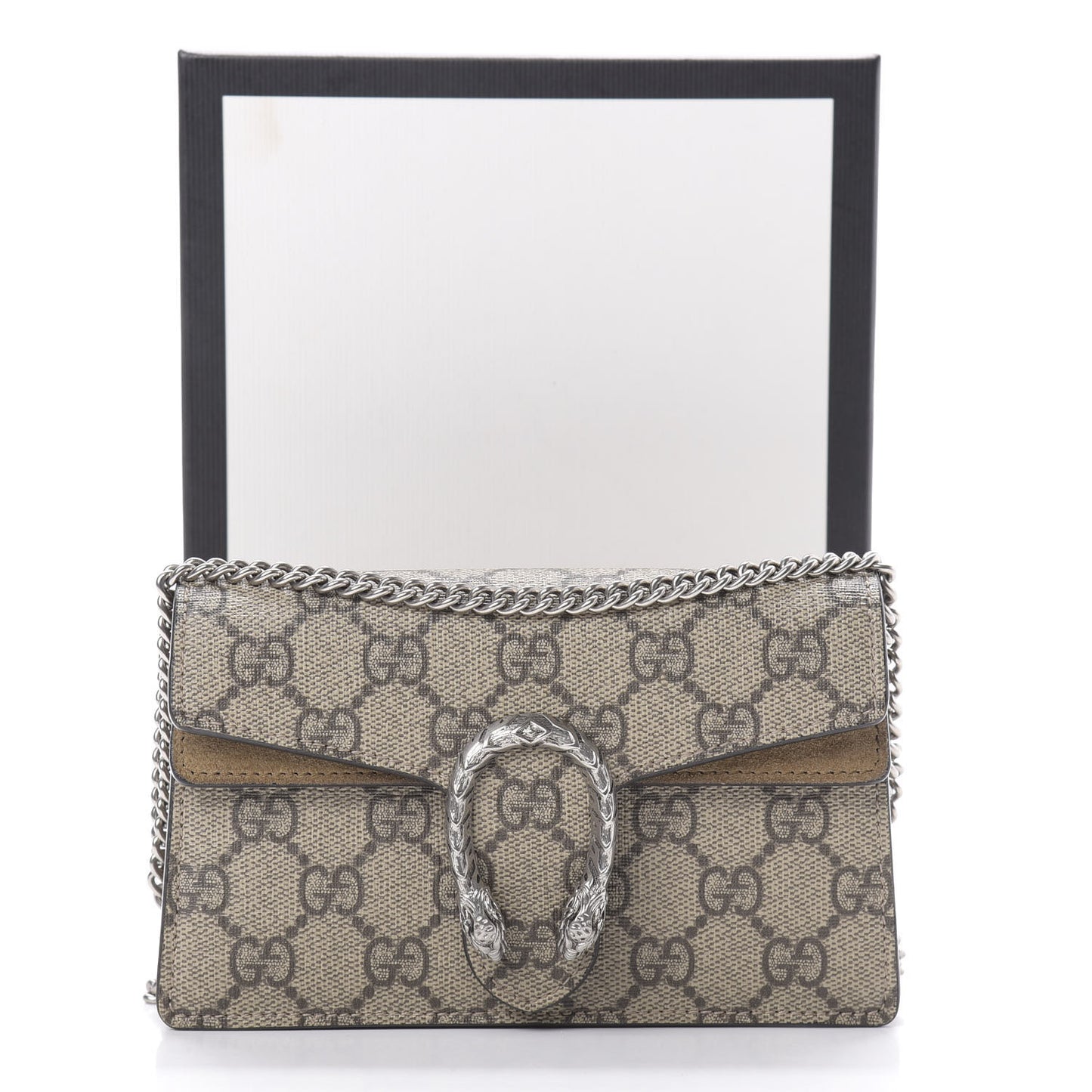 GG Supreme Monogram Super Mini Dionysus Shoulder Bag Taupe