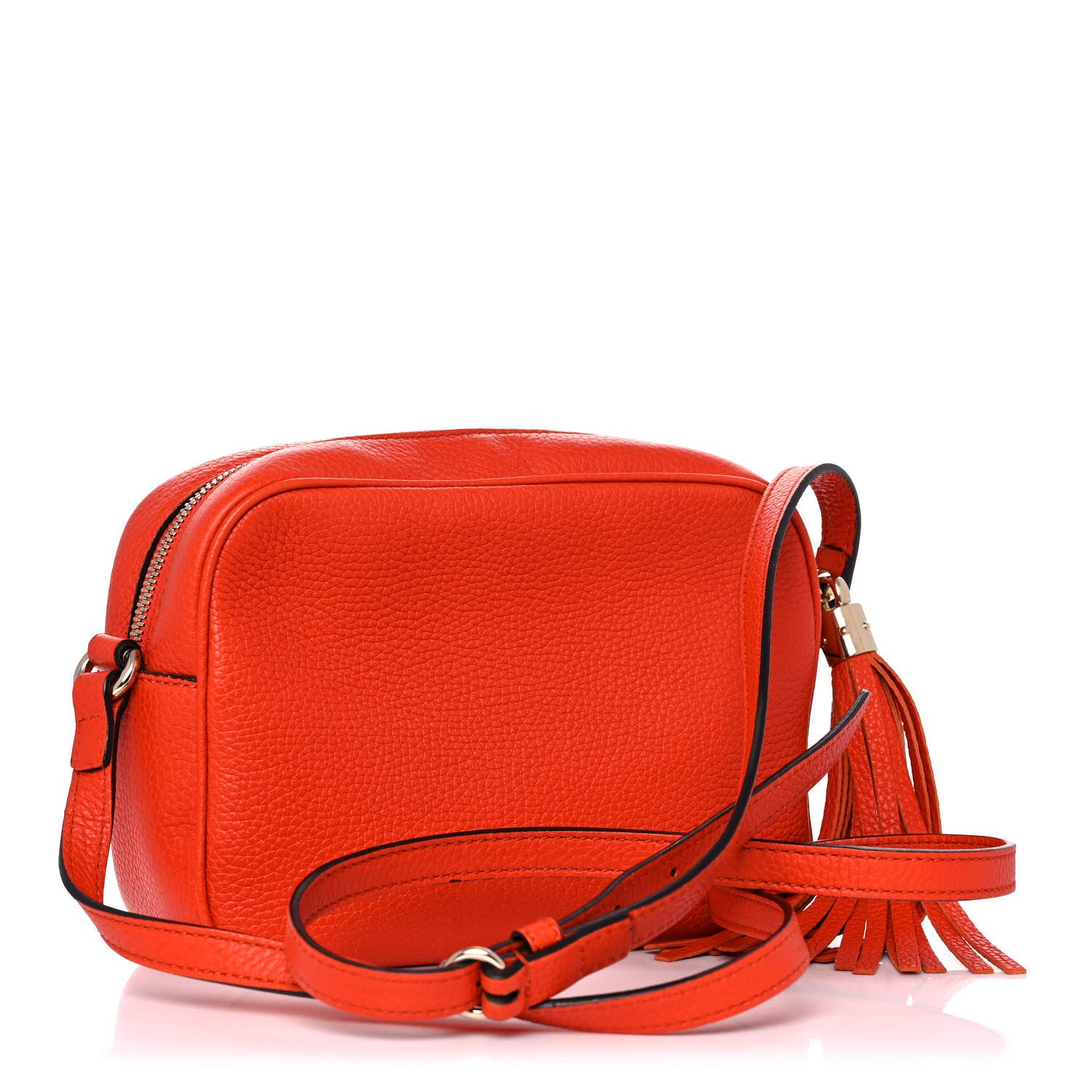 Gucci Pebbled Calfskin Small Soho Disco Bag Sun Orange 3 of 12