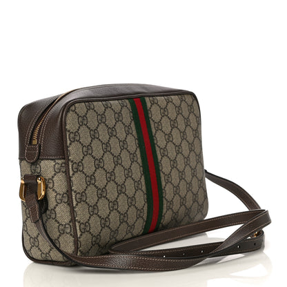 Gucci GG Supreme Monogram Web Small Ophidia Shoulder Bag Brown 3 of 11