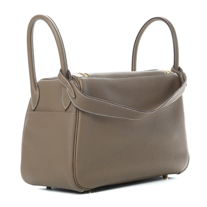 Hermes Taurillon Clemence Lindy 30 Etoupe 3 of 14