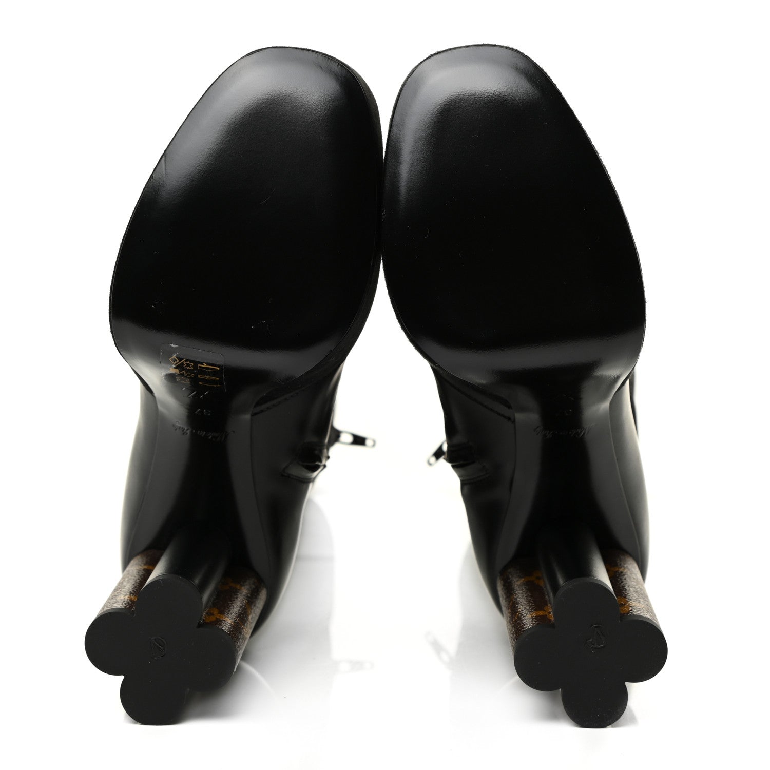 Louis Vuitton Suede Calfskin Monogram Podium Platform Thigh Boots 37 Black 5 of 13