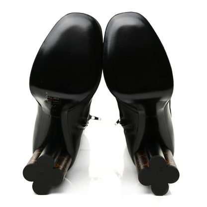 Louis Vuitton Suede Calfskin Monogram Podium Platform Thigh Boots 37 Black 5 of 13