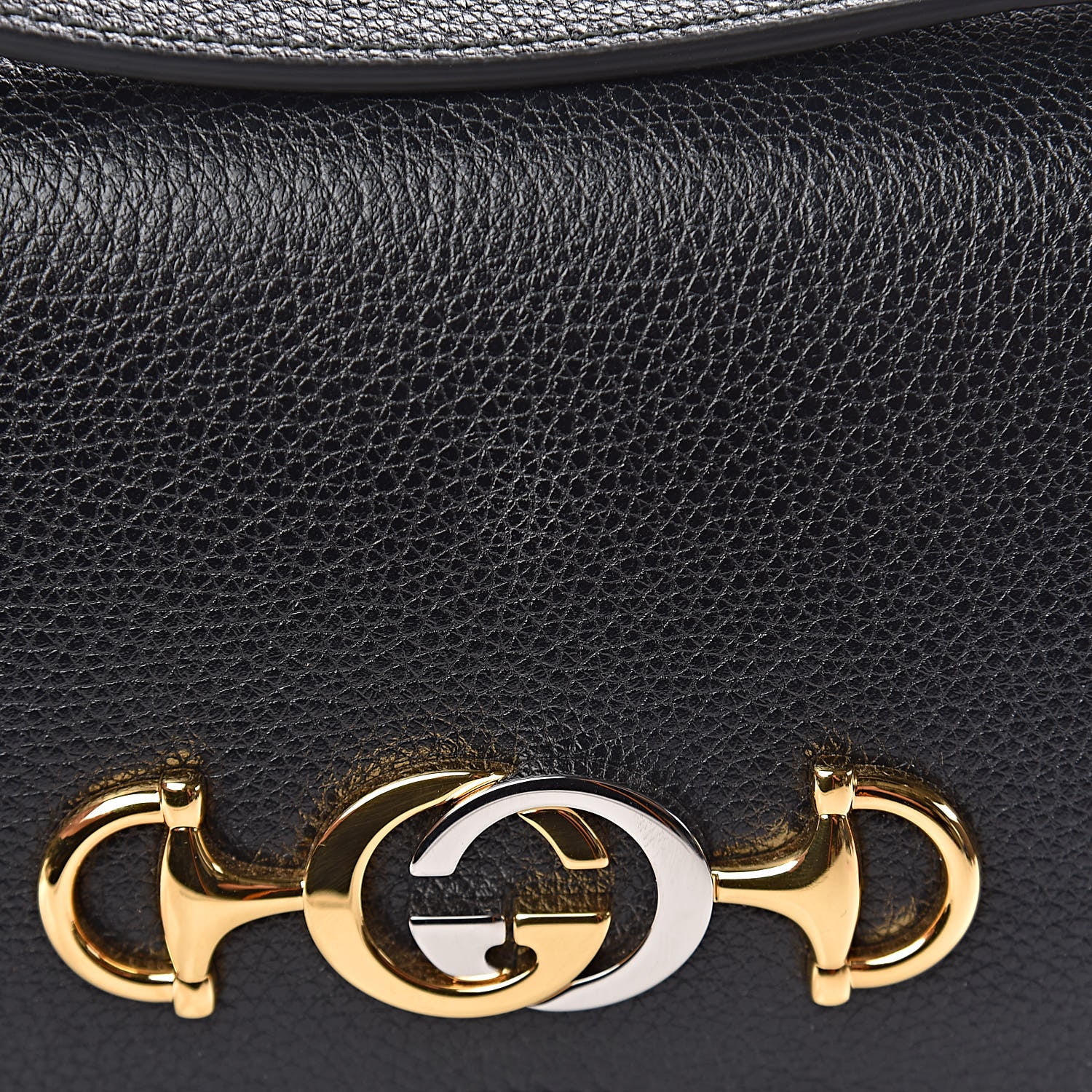Gucci Grainy Calfskin Small Zumi Shoulder Bag Black 11 of 12