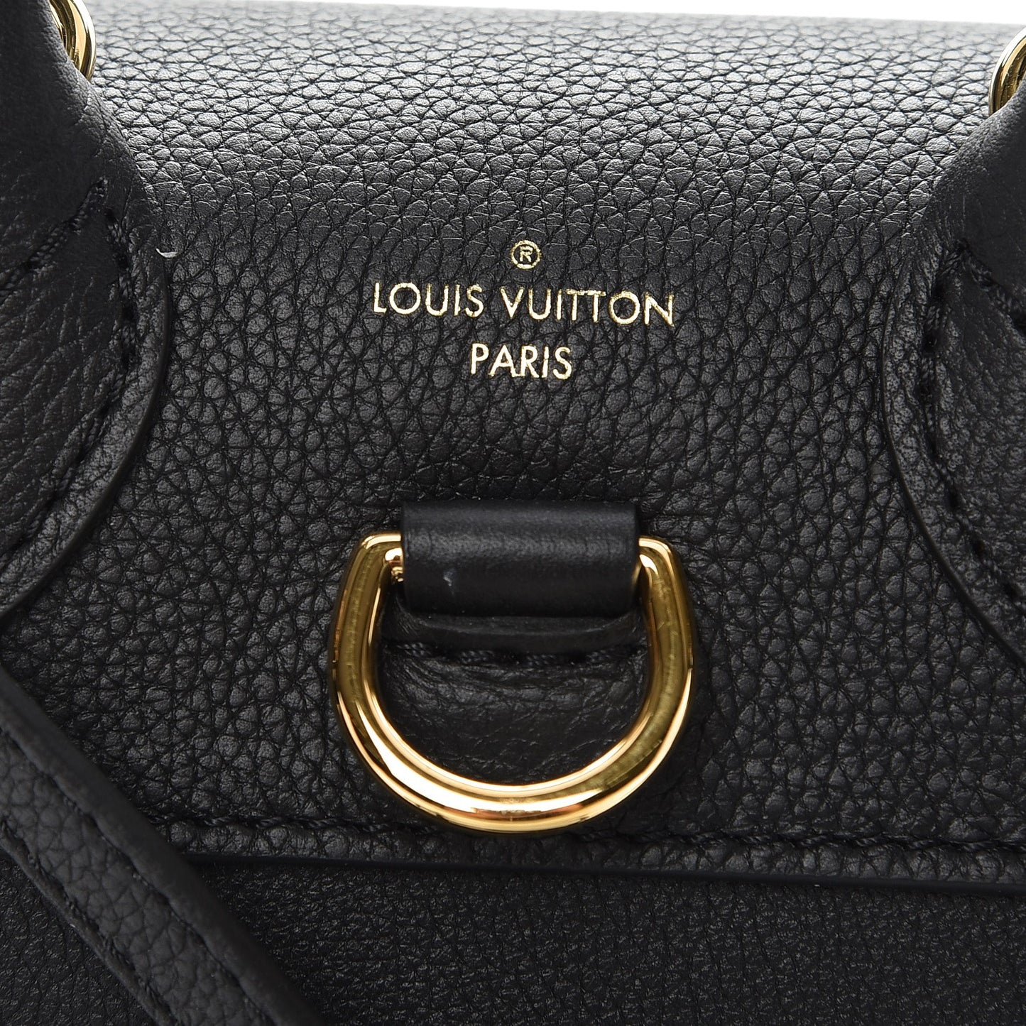 Calfskin Lockme Mini Backpack Black