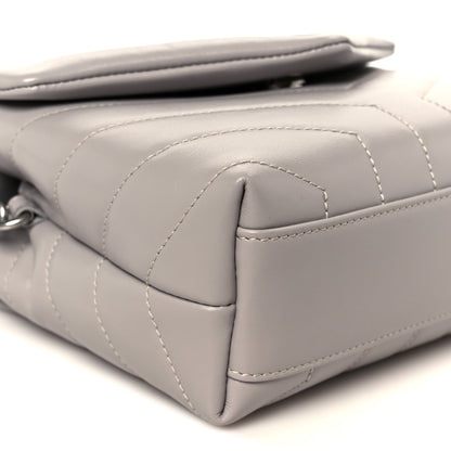 Saint Laurent Calfskin Y Quilted Monogram Toy Loulou Satchel Granite 10 of 12