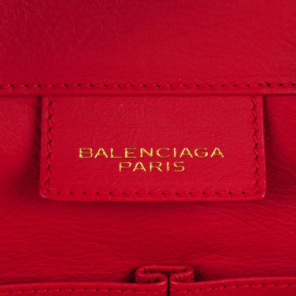 Balenciaga Veau Souple Papier Flap Tote Rouge 6 of 7