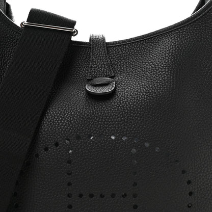 Hermes Taurillon Clemence Evelyne III PM Black 8 of 10