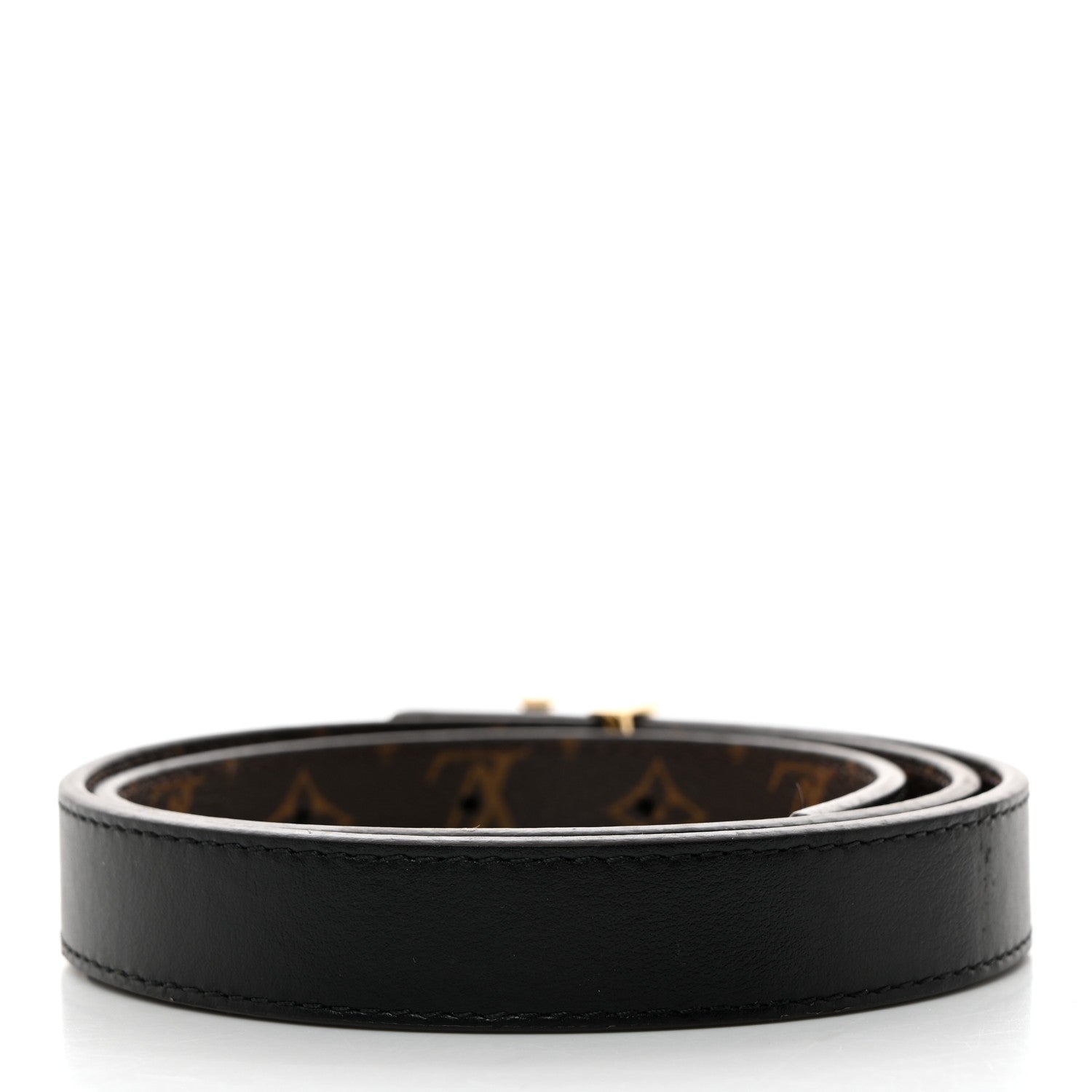Louis Vuitton Calfskin Monogram 20mm LV Iconic Reversible Belt 65 26 Black 2 of 8