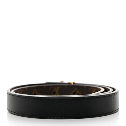 Louis Vuitton Calfskin Monogram 20mm LV Iconic Reversible Belt 65 26 Black 2 of 8