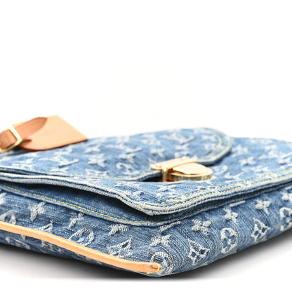 Louis Vuitton Monogram Denim Sac Plat Blue 8 of 11