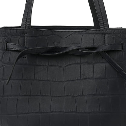 Celine Crocodile Embossed Calfskin Medium Belt Cabas Phantom Navy 7 of 11