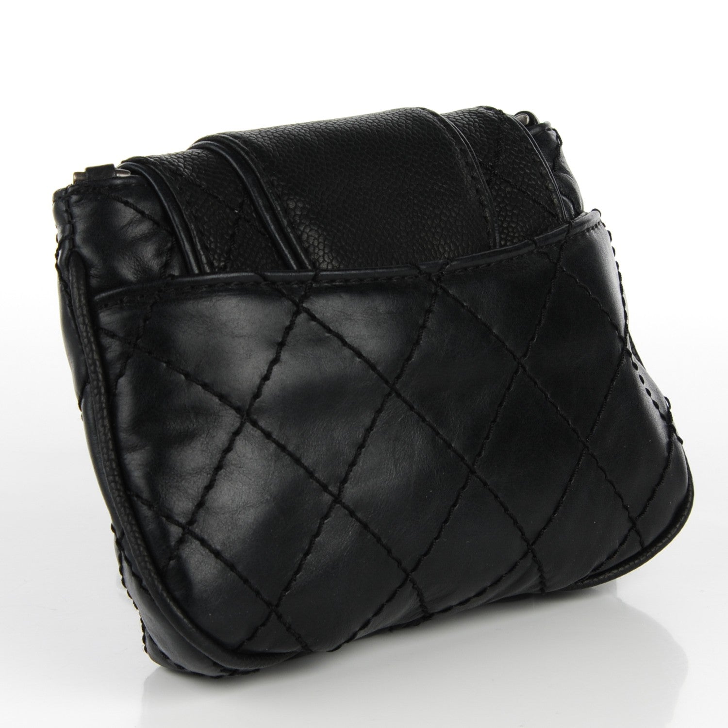 Chanel Caviar Calfskin Mini Bubble Graphic Messenger Bag Black 3 of 8