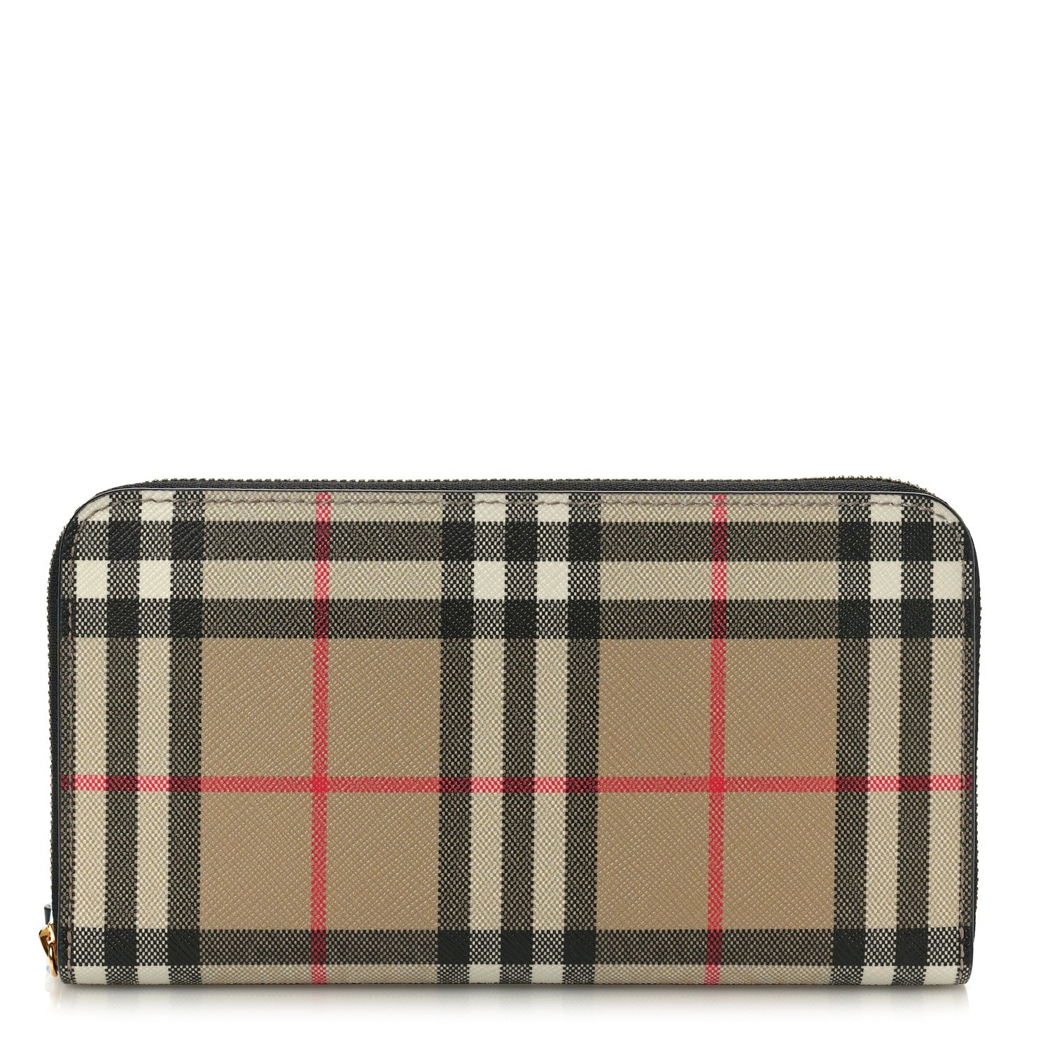 Burberry Vintage Check Elmore Zip Around Wallet Black 1 of 8