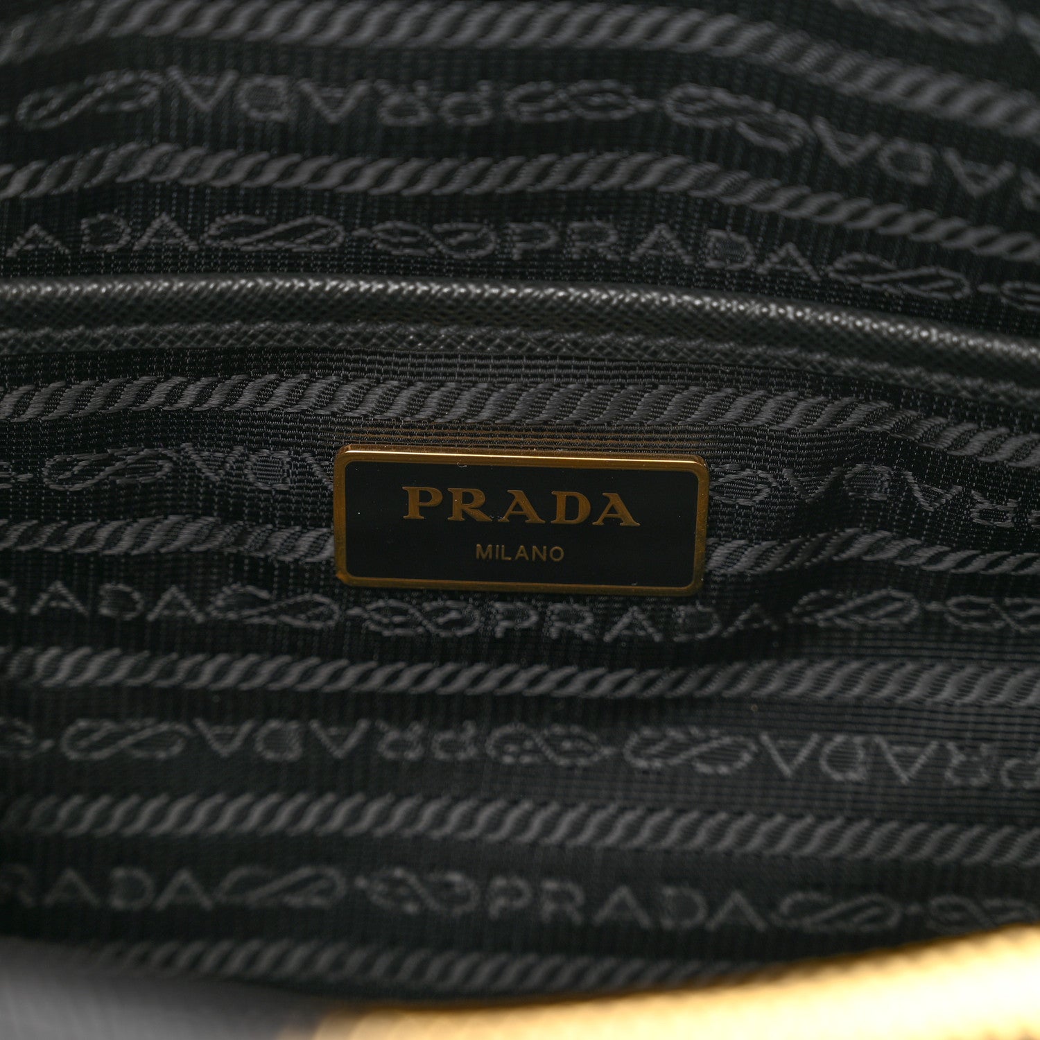 Prada Tessuto Nylon Saffiano Small Tote Black 7 of 9