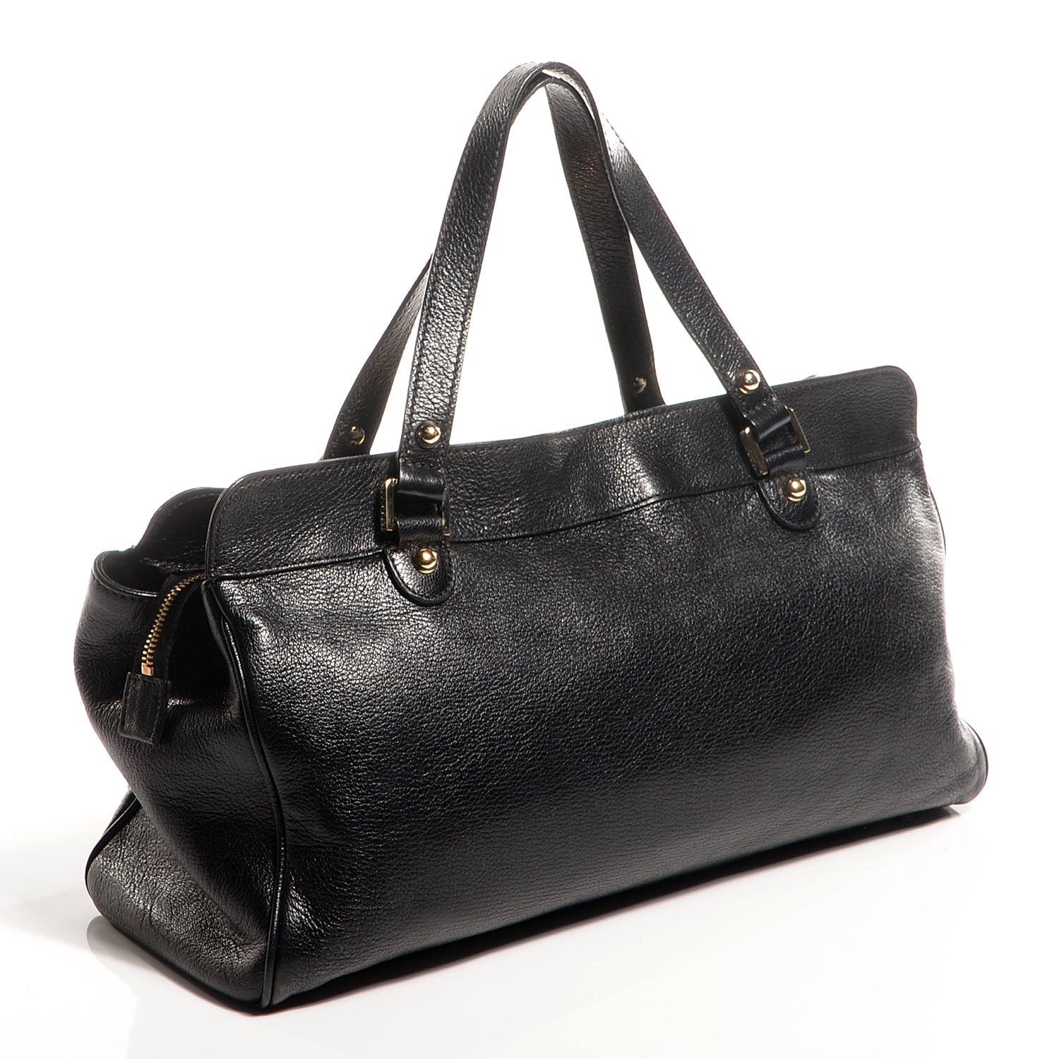 Gucci Leather Blondie Satchel Black 3 of 7