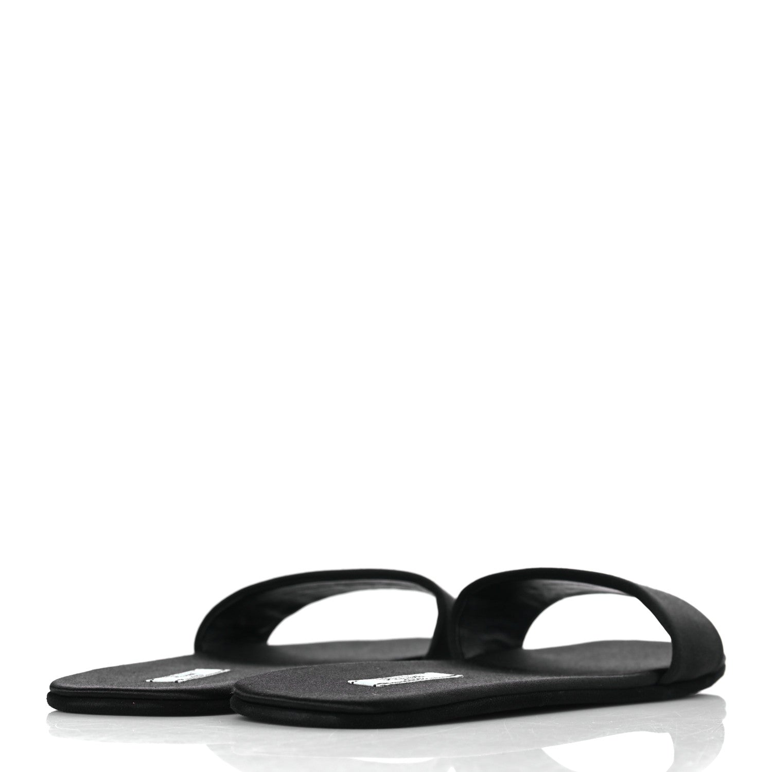 Prada Satin Travel Slide Sandals M 37.5 38.5 Black 4 of 8