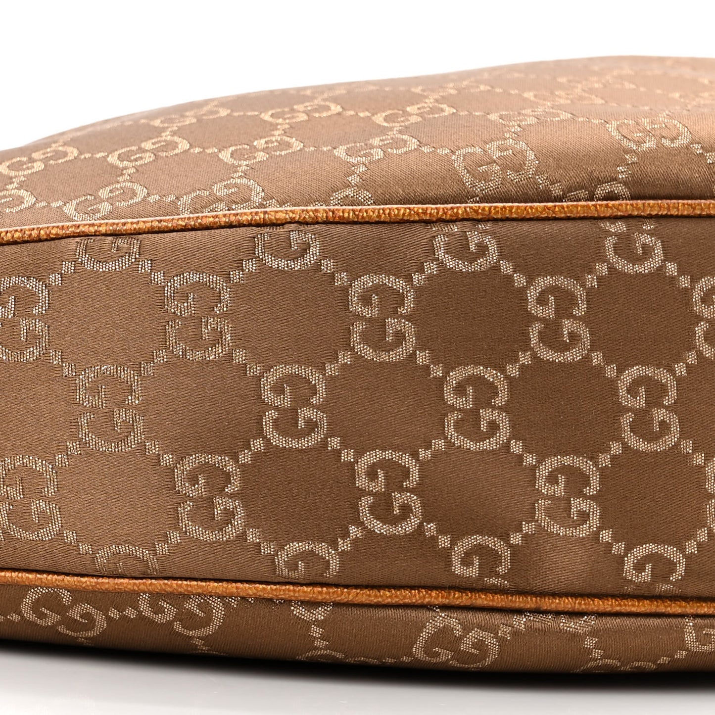 Satin Monogram Half Moon Hobo Bronze