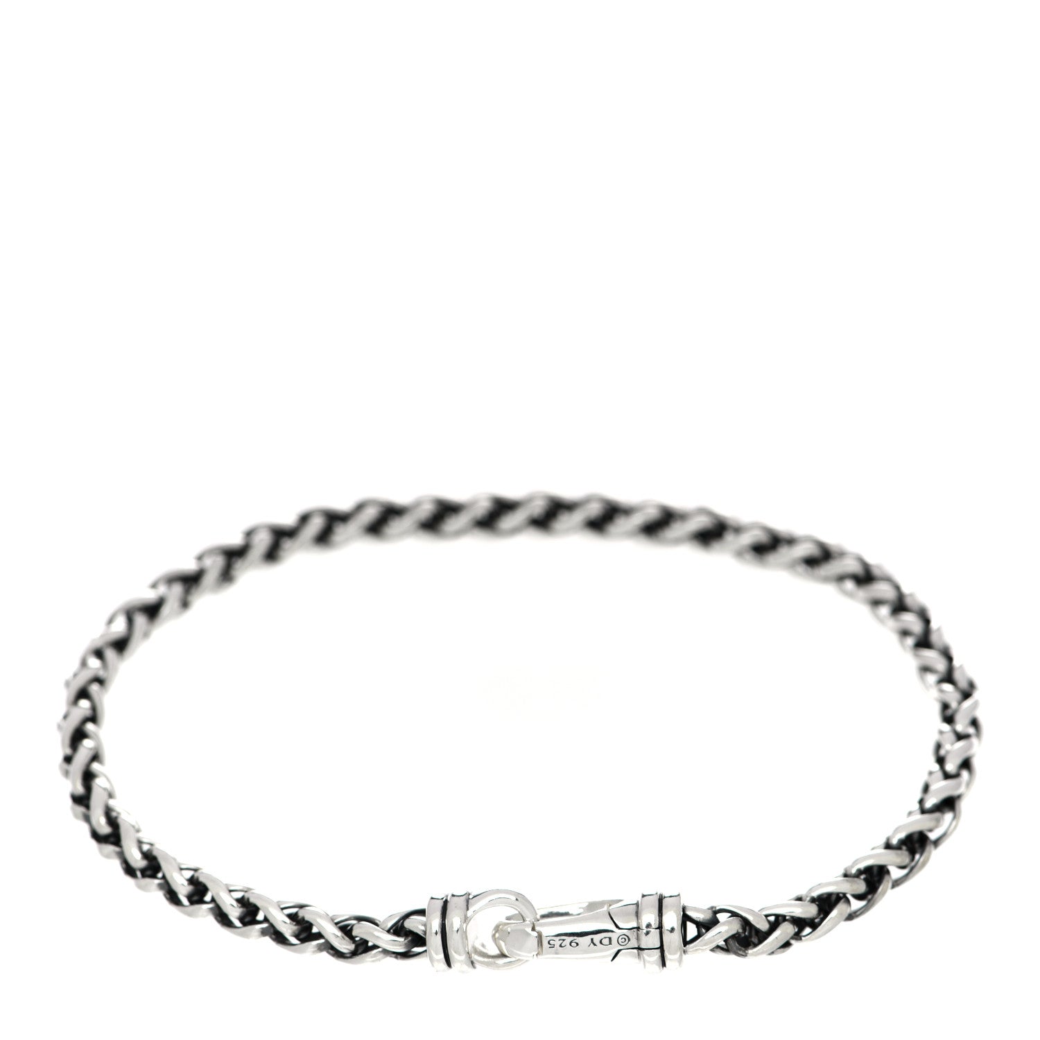 David Yurman Sterling Silver 4mm Wheat Chain Bracelet 2 of 4