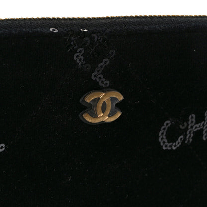 Chanel Velvet Sequin Quilted Chanel 22 Removable Pouch Black 6 of 6