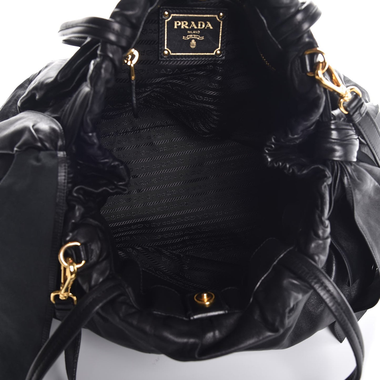 Nappa Antique Bow Tote Nero Black
