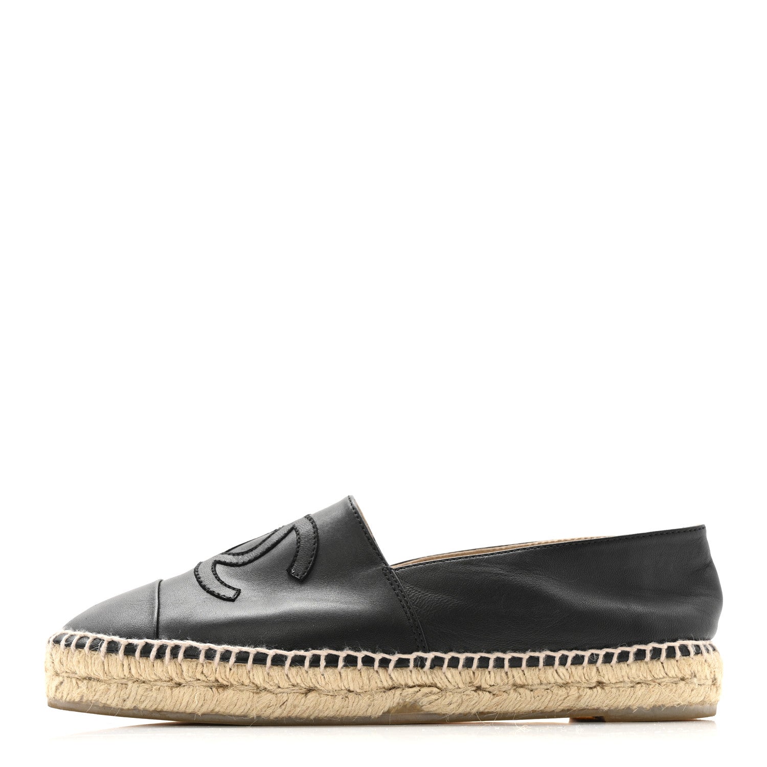 Chanel Lambskin CC Espadrilles 39 Black 1 of 11