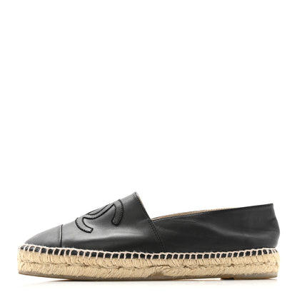 Chanel Lambskin CC Espadrilles 39 Black 1 of 11