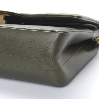 Chanel Sheepskin Chevron Quilted 2.55 Reissue 226 Flap Green 6 of 11