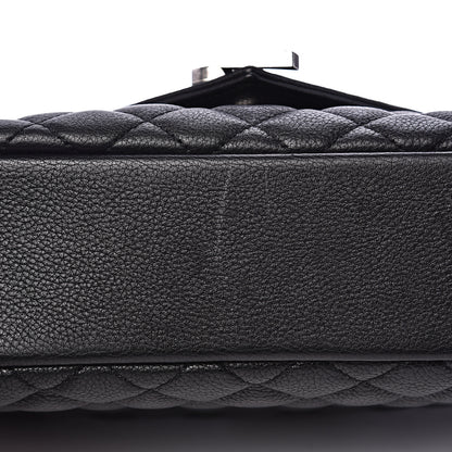 Saint Laurent Grained Calfskin Tri-Quilt Monogram Medium College Bag Black 9 of 9