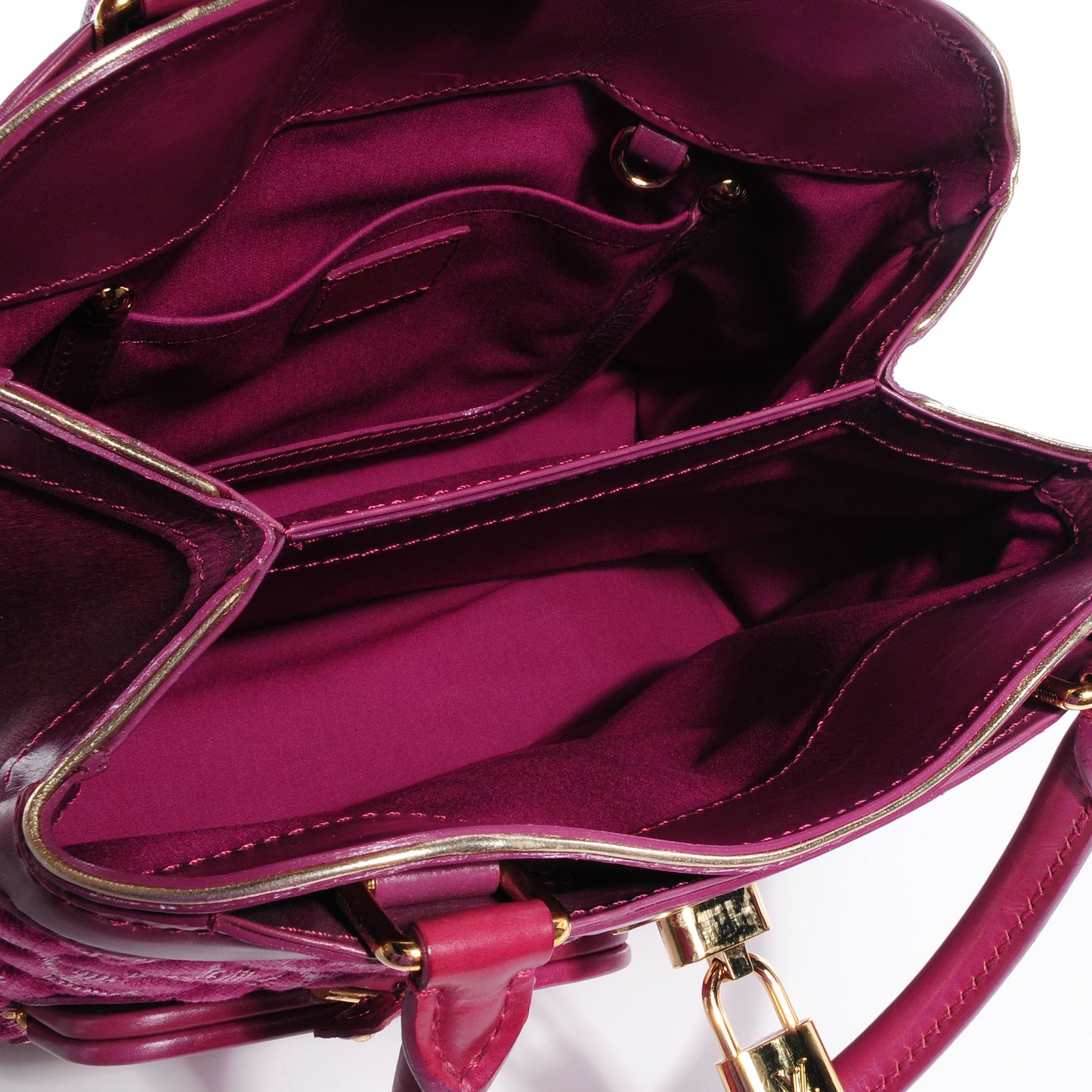 Monogram Denim Quilted Linda Fuchsia