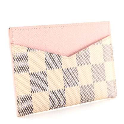 Louis Vuitton Damier Azur Daily Card Holder Rose Ballerine 3 of 10