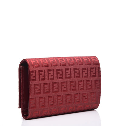 Fendi Zucchino Flap Wallet Red 3 of 8