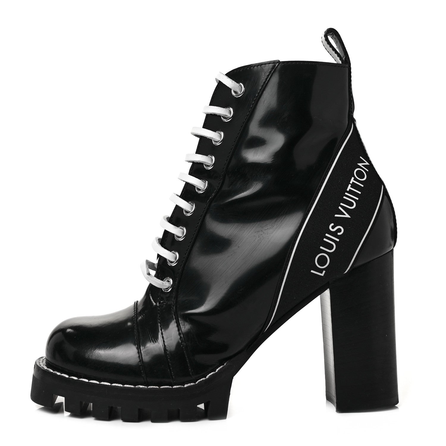 Louis Vuitton Glazed Calfskin Star Trail Ankle Boots 37 Black 1 of 6