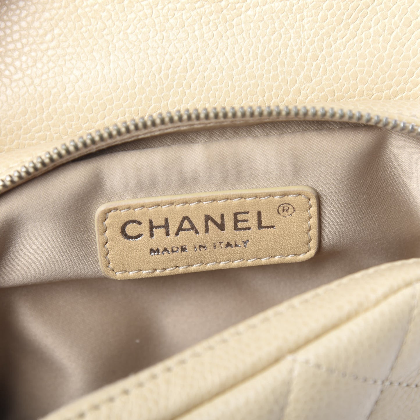 Caviar Quilted New Mini Flap Beige Clair