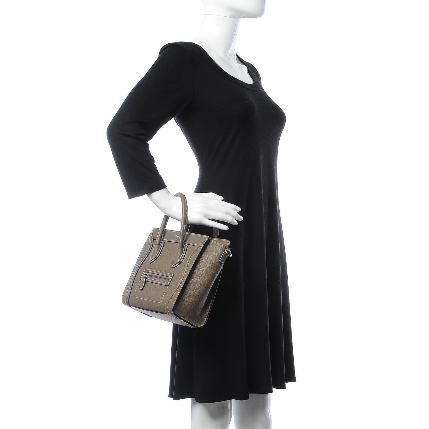 Drummed Calfskin Nano Luggage Souris